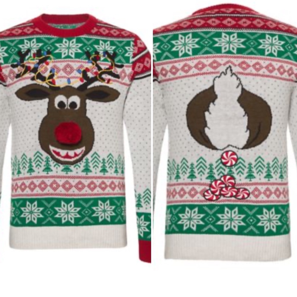 Ugly Christmas Sweater ❄️Poopermint Rudolph
